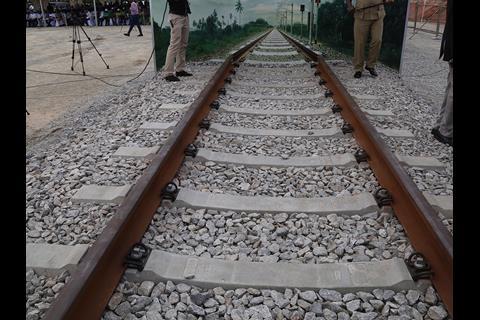 The single-track electrified 1 435 mm gauge line in Tanzania is expected to open in October 2019.